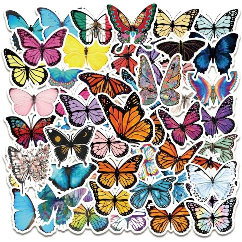 Butterfly Stickers 10pc Colorful Decals Notebook Laptop Water Bottle Journal
